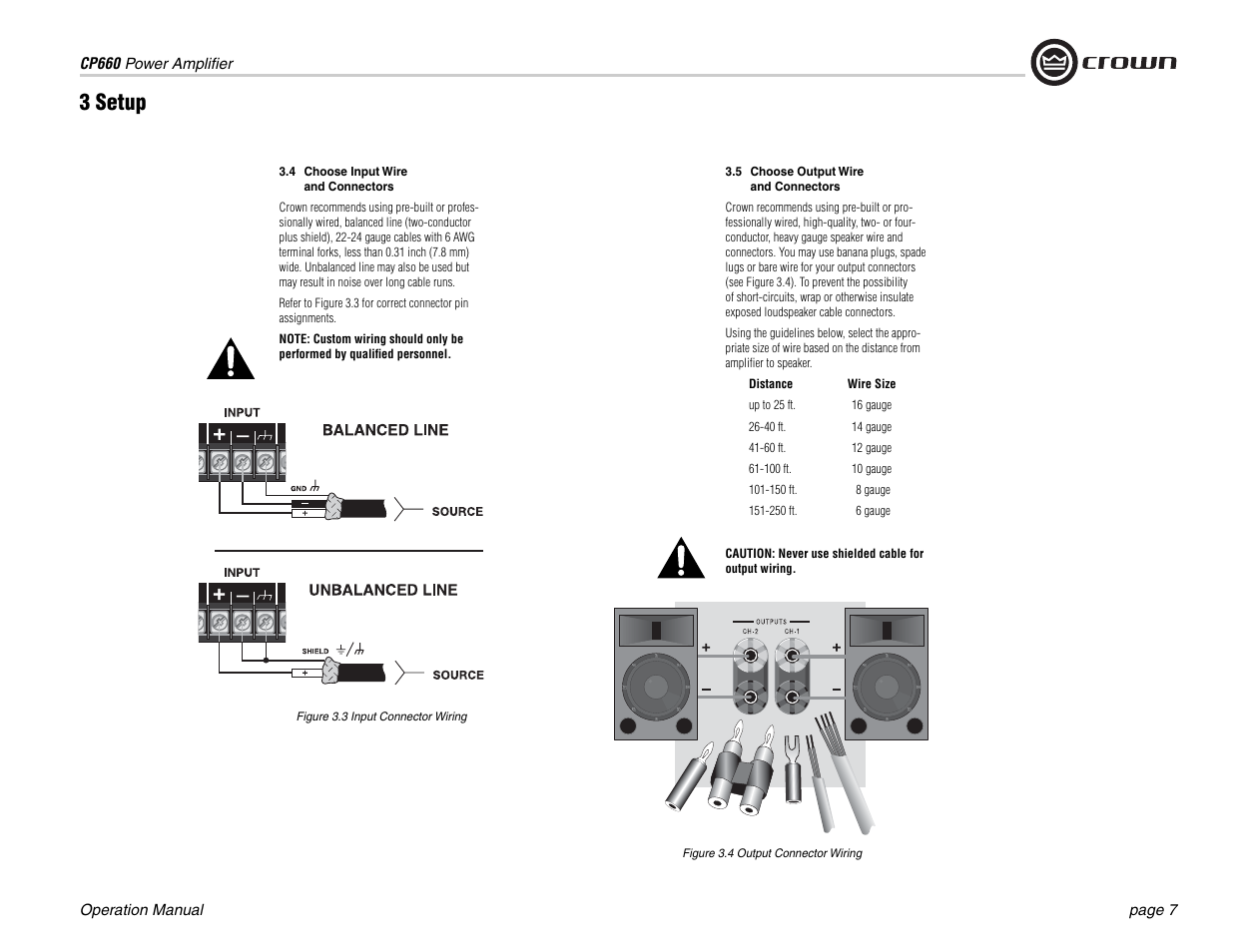 3 setup | Crown Audio CP660 User Manual | Page 7 / 20