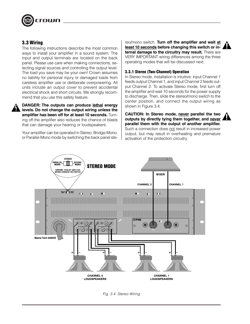 Crown Audio Macro-Tech MA-5000VZ User Manual | Page 13 / 43