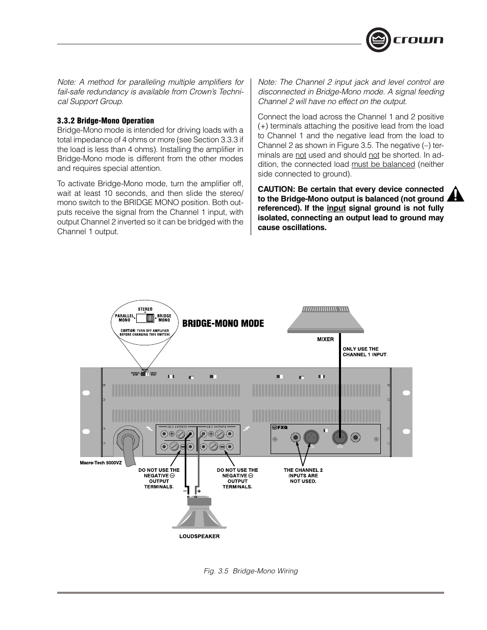 Crown Audio Macro-Tech MA-5000VZ User Manual | Page 14 / 43