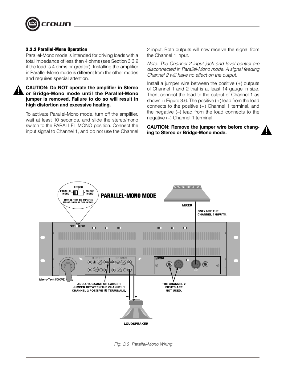 Crown Audio Macro-Tech MA-5000VZ User Manual | Page 15 / 43