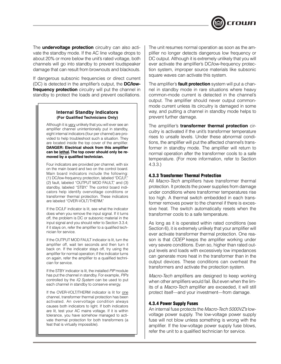 Crown Audio Macro-Tech MA-5000VZ User Manual | Page 24 / 43