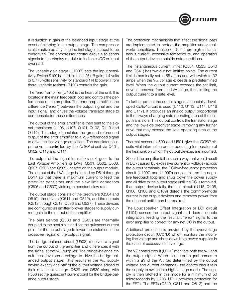 Crown Audio Macro-Tech MA-5000VZ User Manual | Page 30 / 43