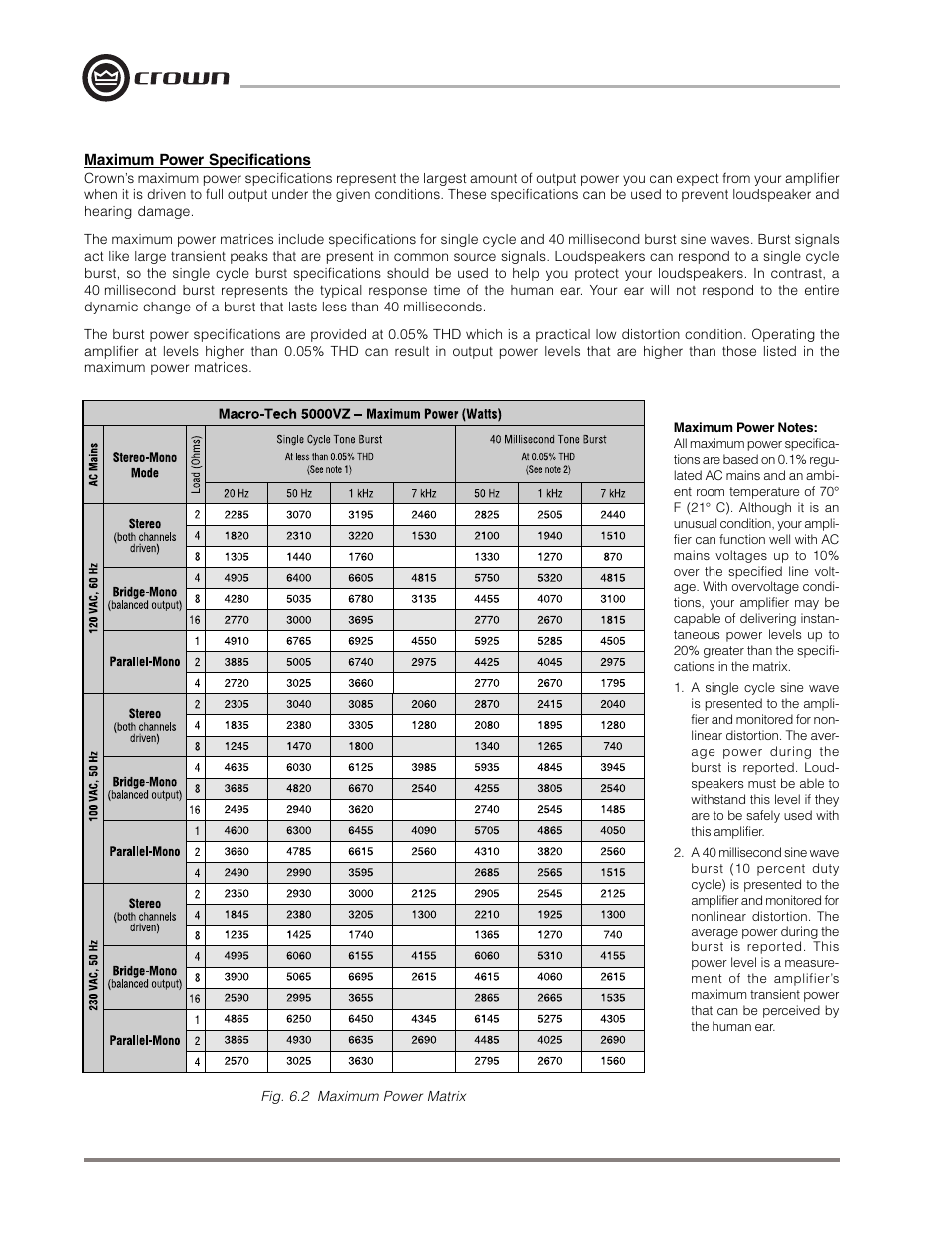 Crown Audio Macro-Tech MA-5000VZ User Manual | Page 35 / 43
