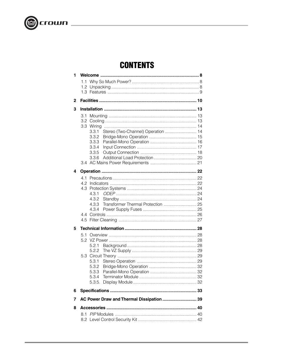 Crown Audio Macro-Tech MA-5000VZ User Manual | Page 5 / 43