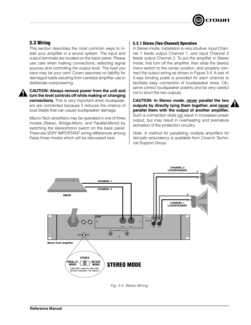Crown Audio Macro-Tech Series (600, 1200 & 2400) User Manual | Page 11 / 42