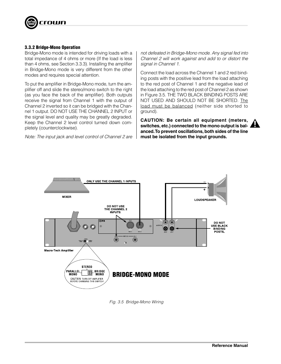 Crown Audio Macro-Tech Series (600, 1200 & 2400) User Manual | Page 12 / 42