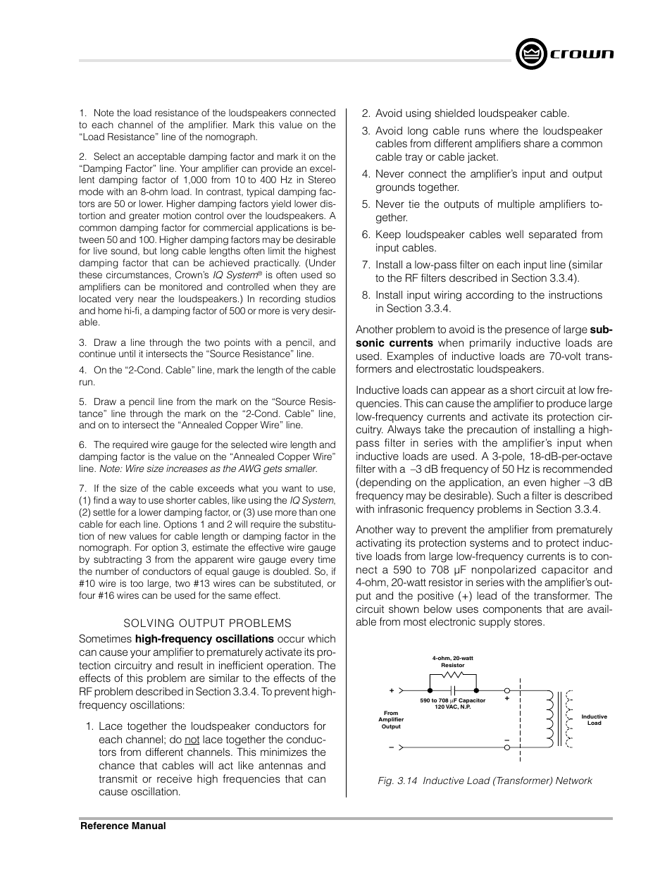 Crown Audio Macro-Tech Series (600, 1200 & 2400) User Manual | Page 17 / 42
