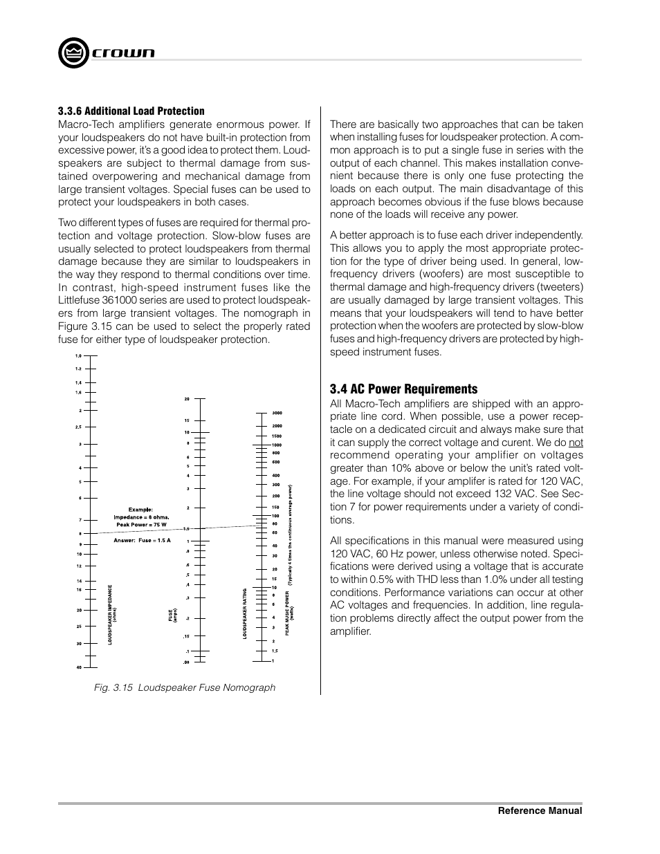 Crown Audio Macro-Tech Series (600, 1200 & 2400) User Manual | Page 18 / 42