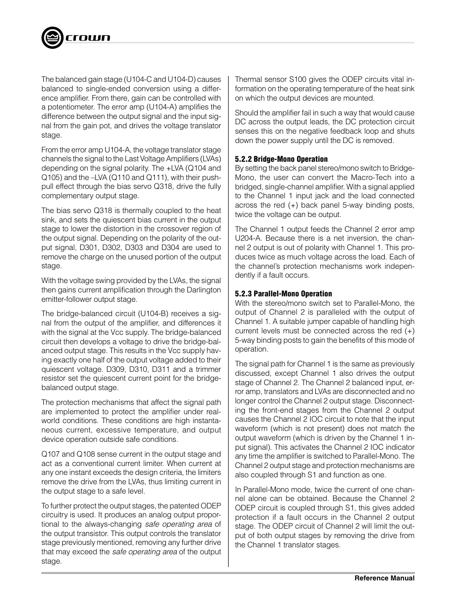 Crown Audio Macro-Tech Series (600, 1200 & 2400) User Manual | Page 26 / 42