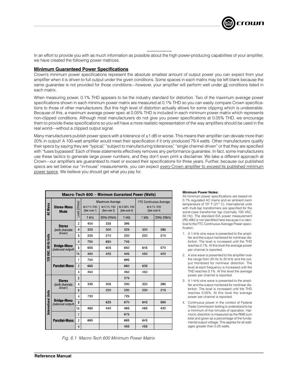 Crown Audio Macro-Tech Series (600, 1200 & 2400) User Manual | Page 29 / 42