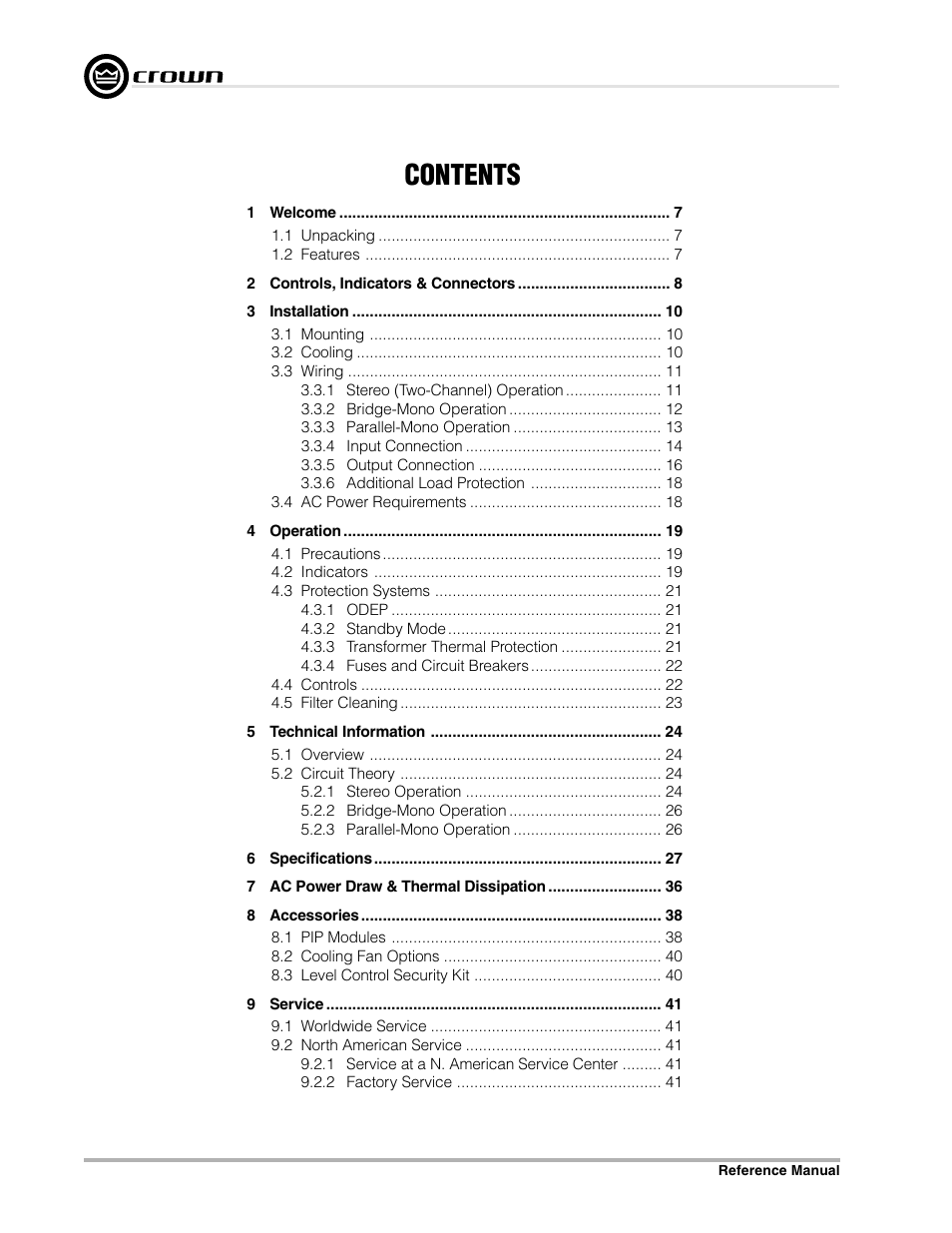 Crown Audio Macro-Tech Series (600, 1200 & 2400) User Manual | Page 4 / 42