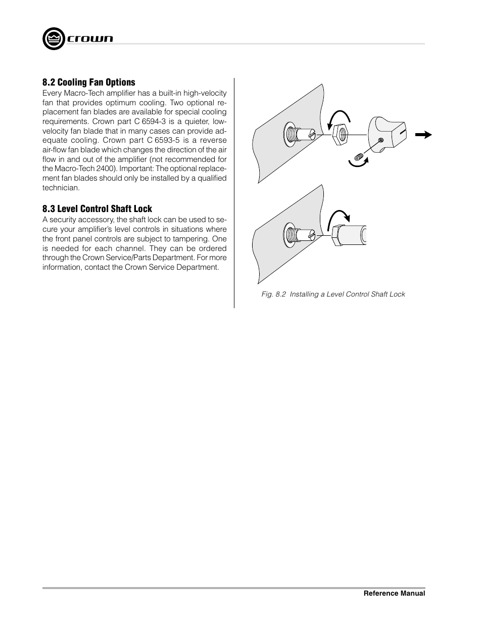 Crown Audio Macro-Tech Series (600, 1200 & 2400) User Manual | Page 40 / 42