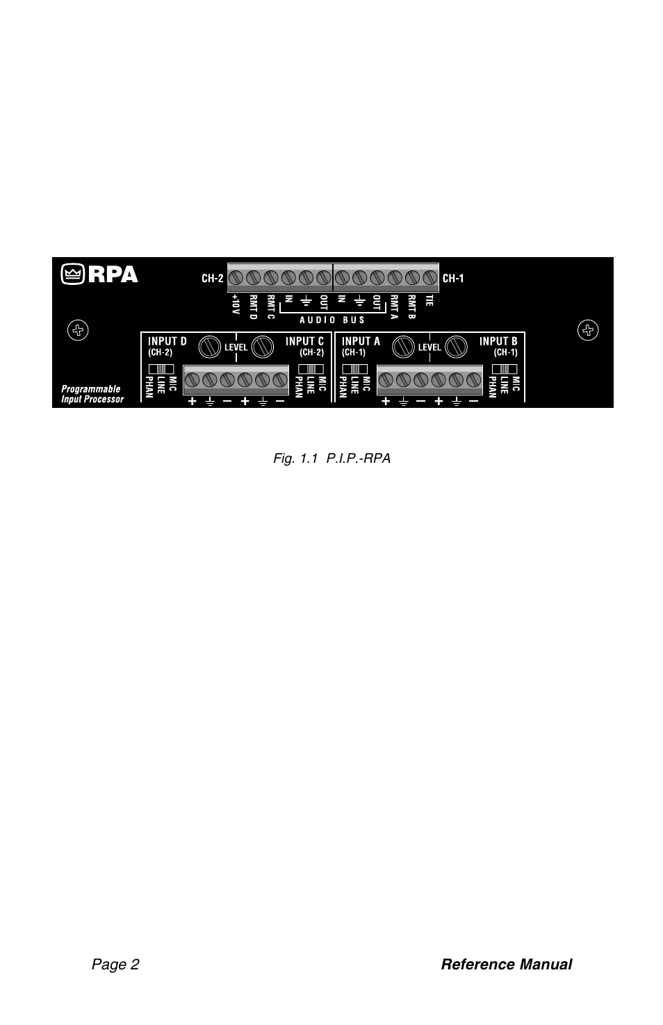 Crown Audio P.I.P-RPA User Manual | Page 2 / 22