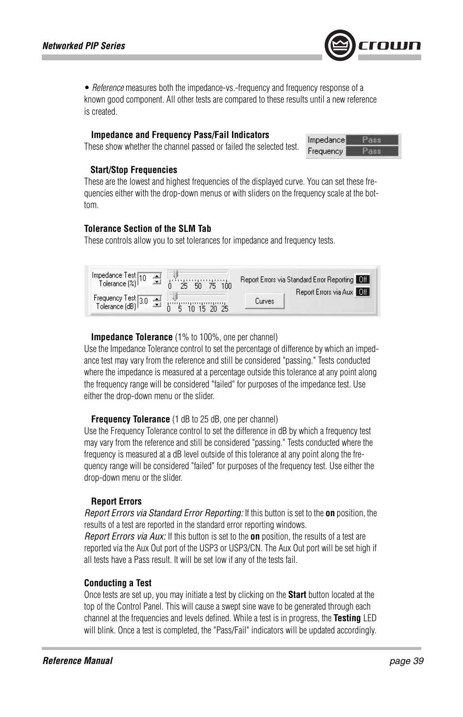 Crown Audio PIP-Lite Module User Manual | Page 39 / 68