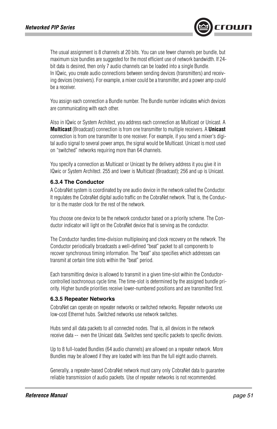 Crown Audio PIP-Lite Module User Manual | Page 51 / 68