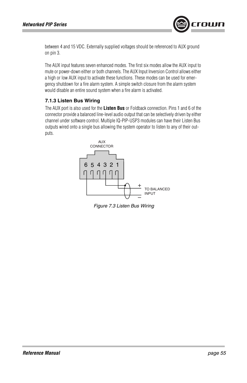 Crown Audio PIP-Lite Module User Manual | Page 55 / 68