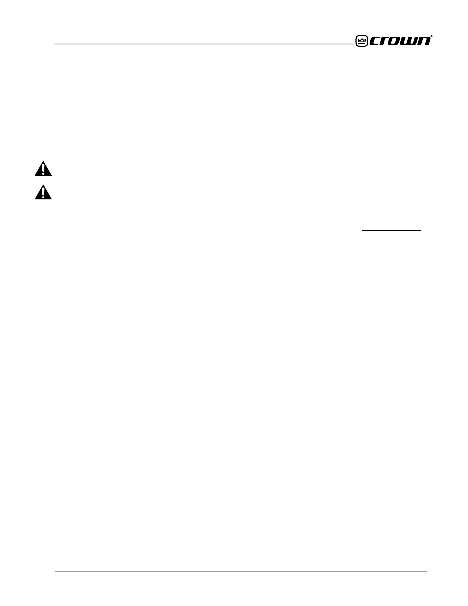 3 operation | Crown Audio CSL 1400 User Manual | Page 10 / 18