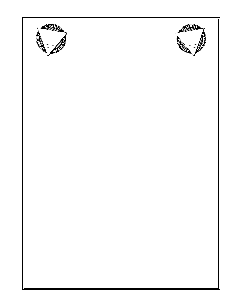 Three year full warranty, North america, Worldwide | Crown Audio CSL 1400 User Manual | Page 2 / 18