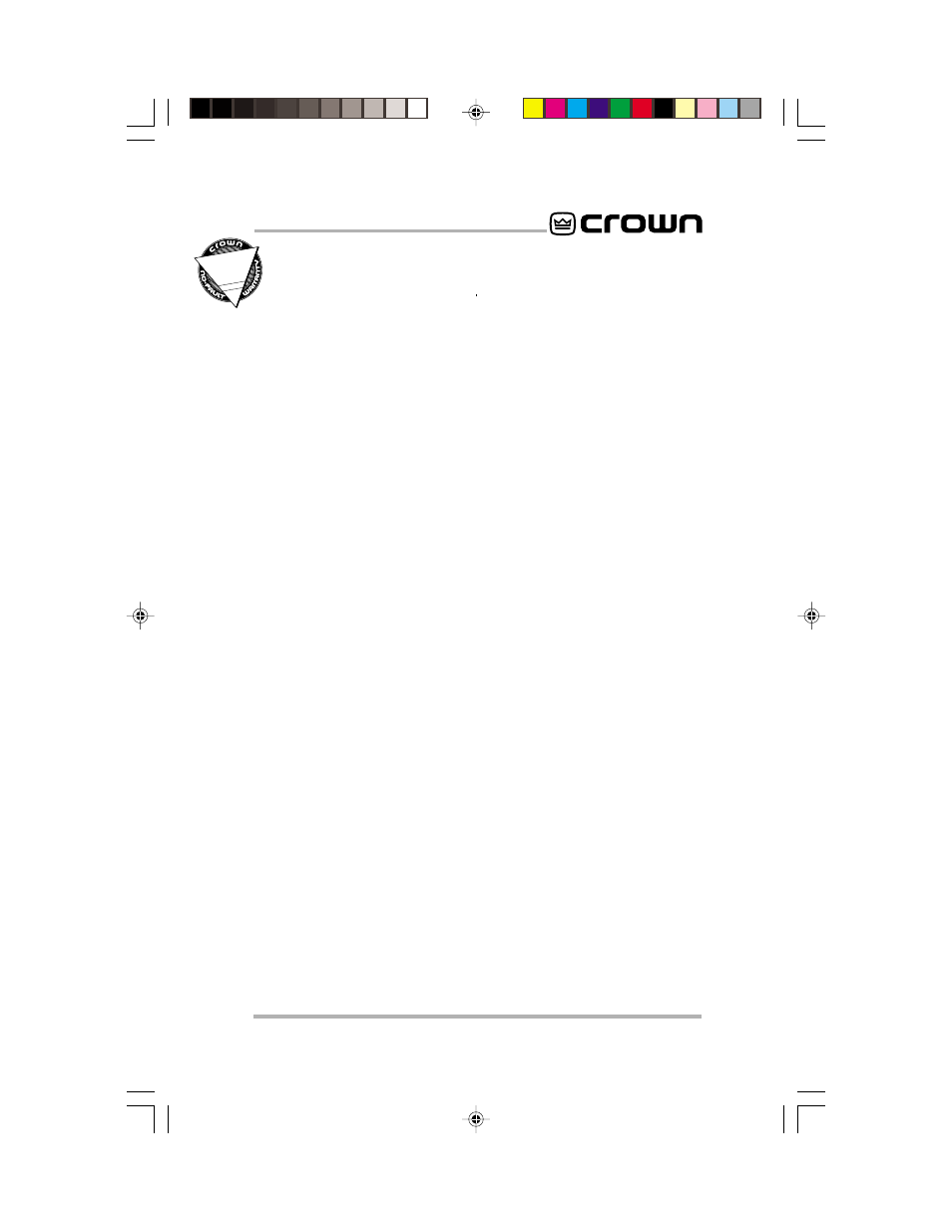 Three year full w arranty, North america | Crown Audio RSVP User Manual | Page 17 / 19