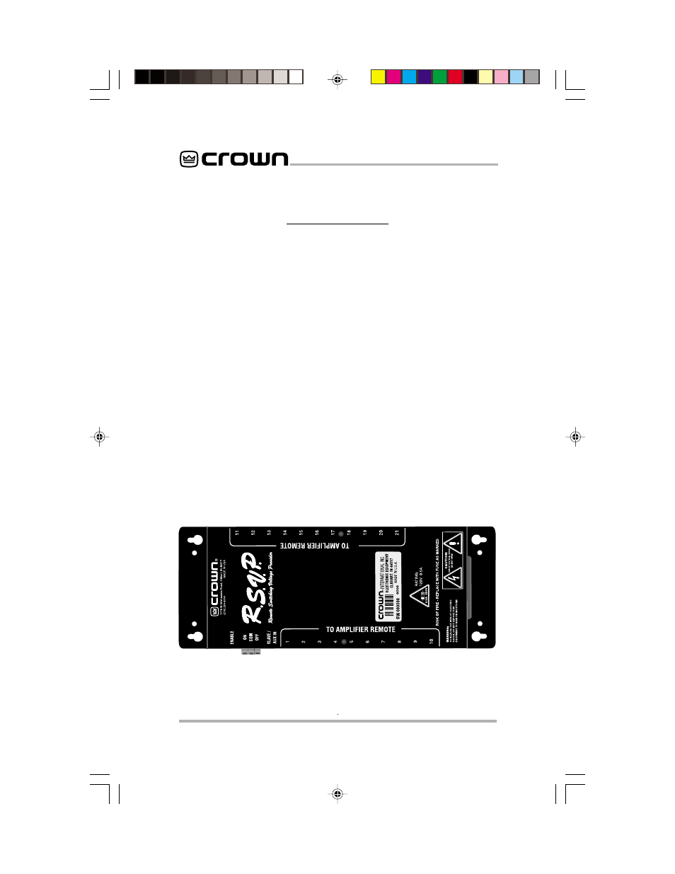 Feature summary | Crown Audio RSVP User Manual | Page 4 / 19