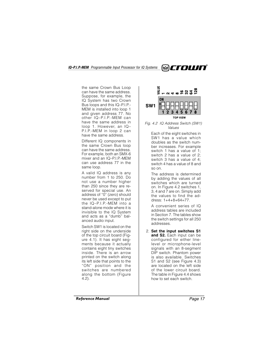 Crown Audio IQ-P.I.P.-MEM User Manual | Page 17 / 37