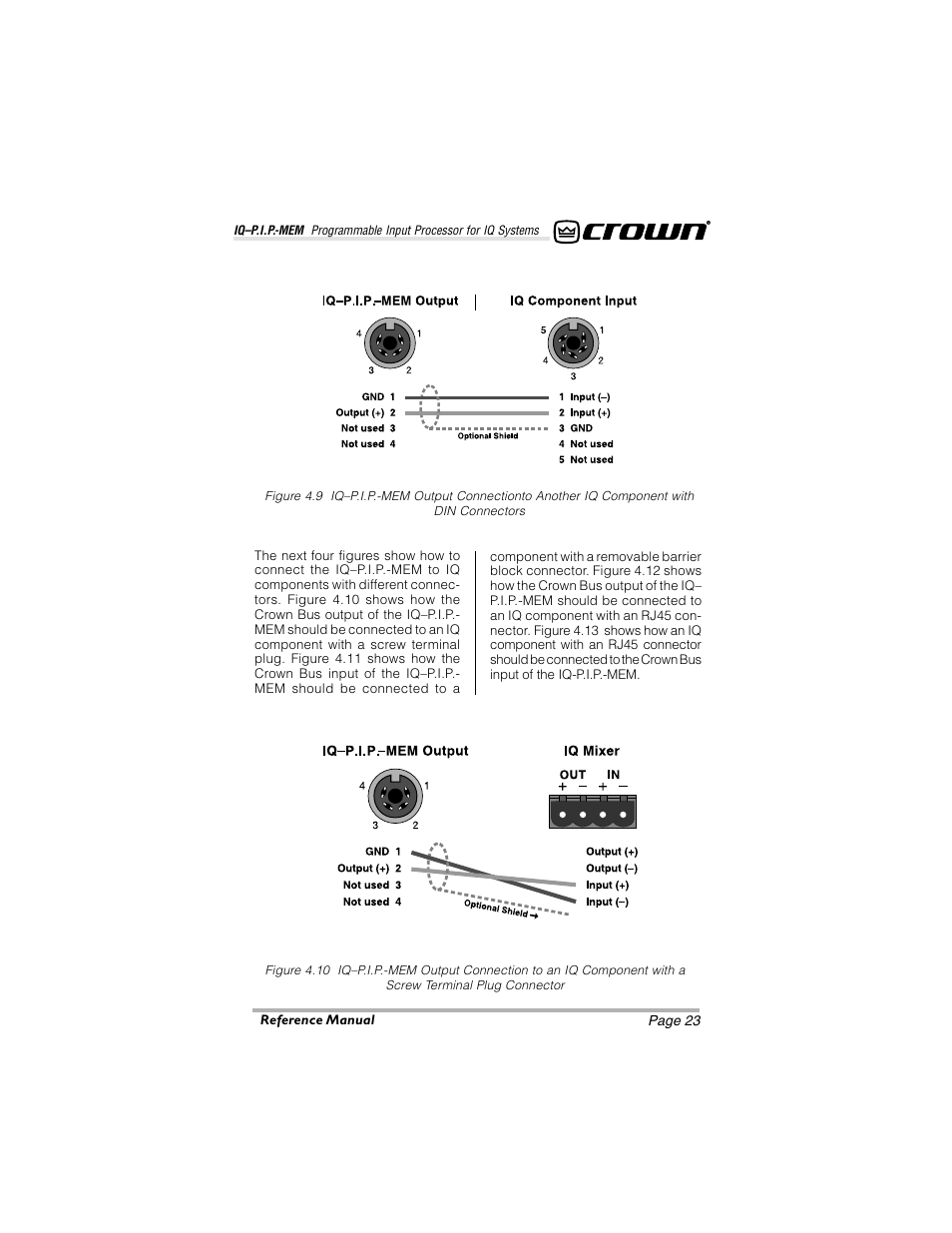 Crown Audio IQ-P.I.P.-MEM User Manual | Page 23 / 37