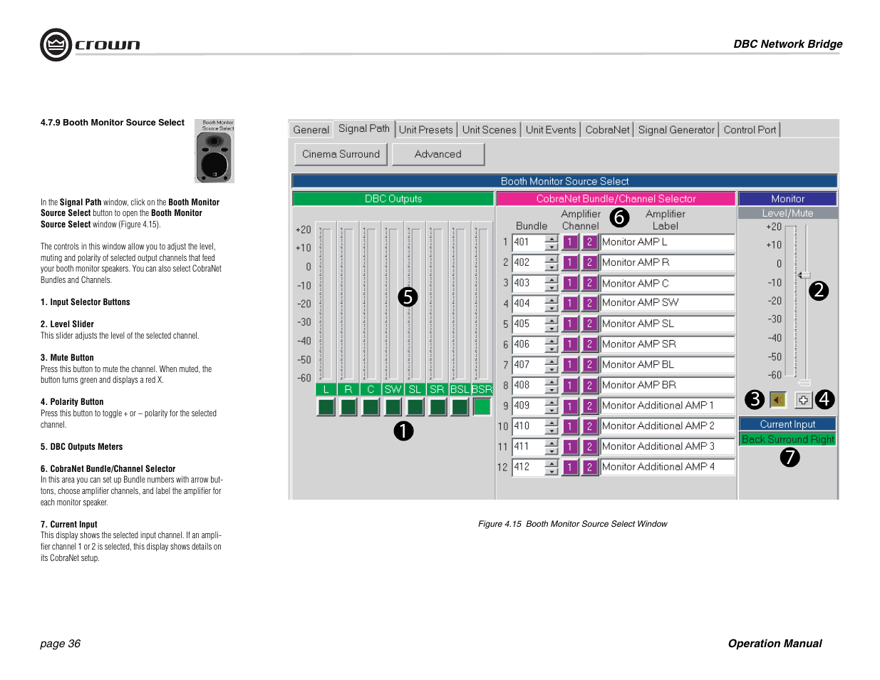 Crown Audio DBC Network Bridge User Manual | Page 36 / 84