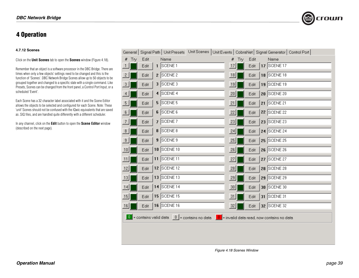 4 operation | Crown Audio DBC Network Bridge User Manual | Page 39 / 84