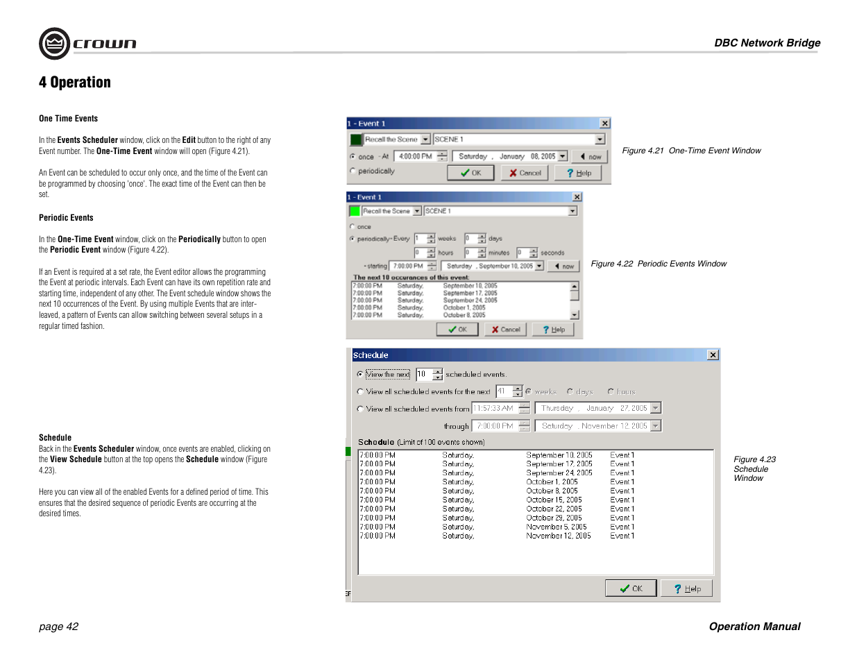 4 operation | Crown Audio DBC Network Bridge User Manual | Page 42 / 84