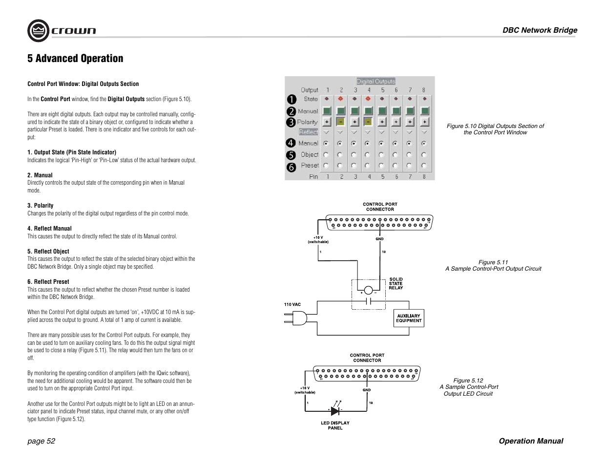 5 advanced operation | Crown Audio DBC Network Bridge User Manual | Page 52 / 84