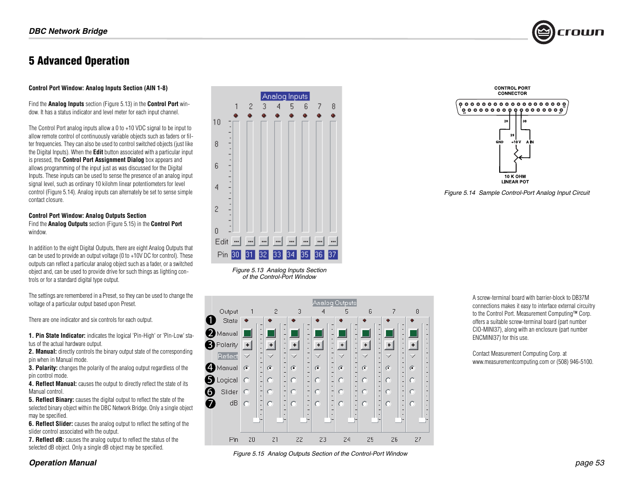 5 advanced operation | Crown Audio DBC Network Bridge User Manual | Page 53 / 84