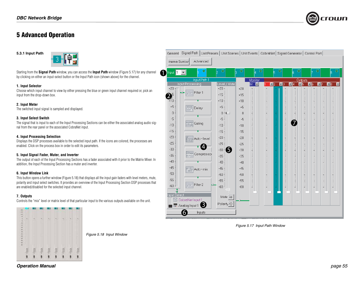 5 advanced operation | Crown Audio DBC Network Bridge User Manual | Page 55 / 84