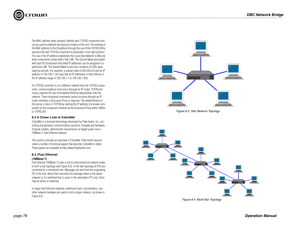 Crown Audio DBC Network Bridge User Manual | Page 78 / 84