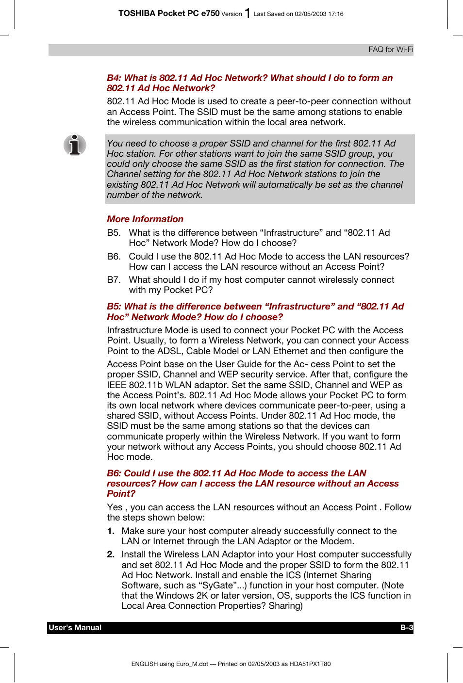 Toshiba Pocket PC e750 User Manual | Page 194 / 215