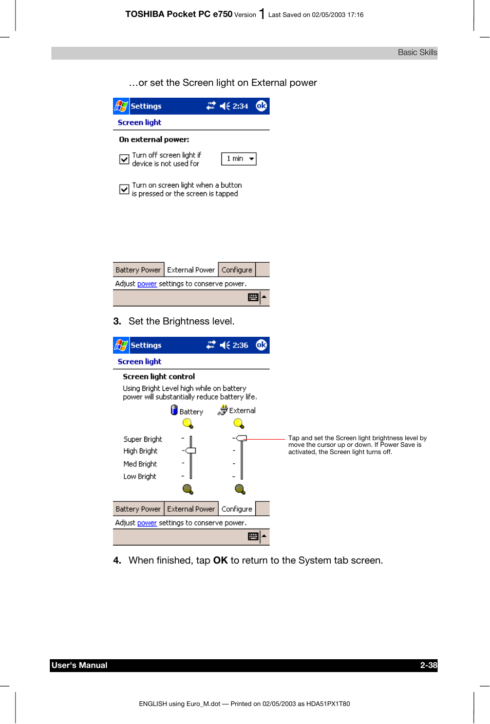 Toshiba Pocket PC e750 User Manual | Page 61 / 215