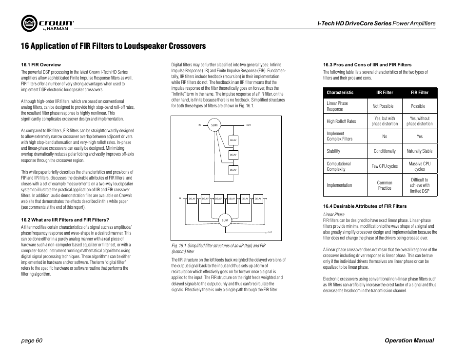 Crown Audio I-Tech 4x3500HD User Manual | Page 60 / 72