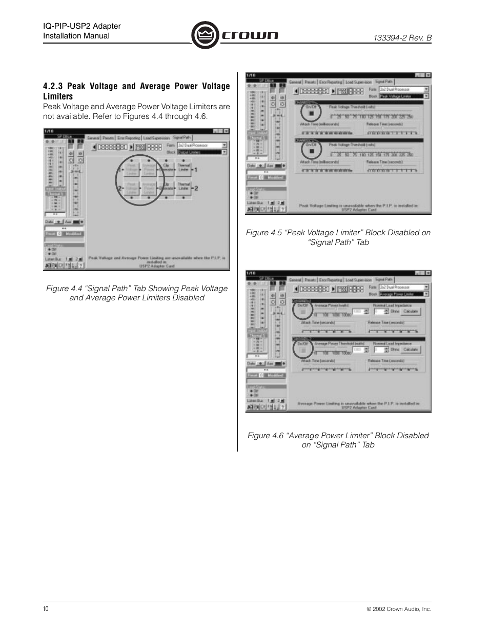 Crown Audio IQ-PIP-USP2 Adapter User Manual | Page 10 / 12