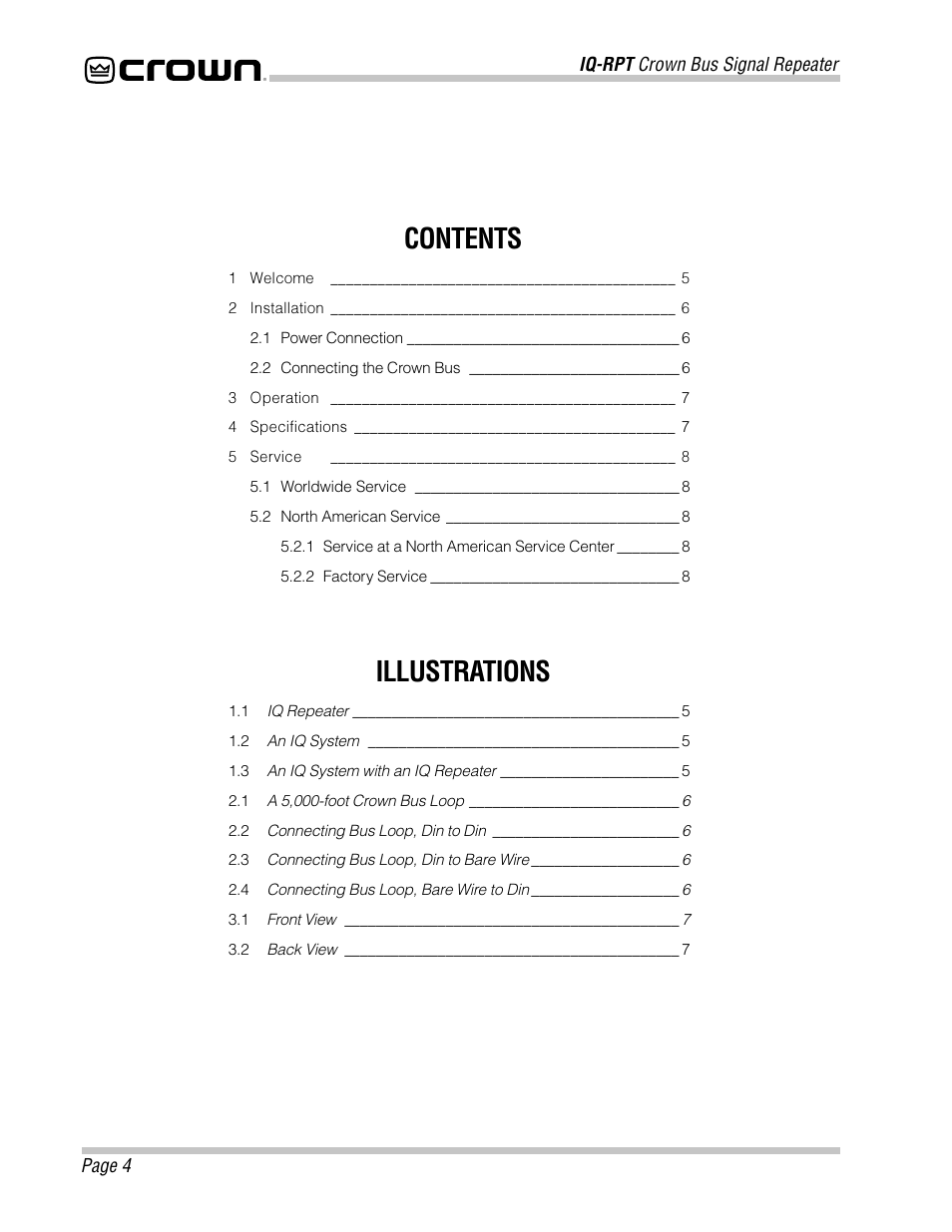 Crown Audio IQ-RPT User Manual | Page 4 / 12