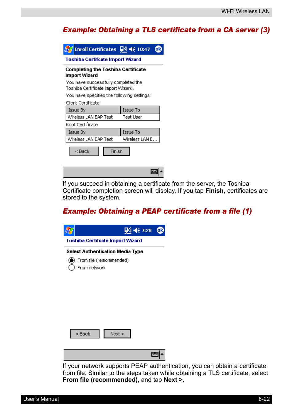 Toshiba Pocket PC e800 User Manual | Page 123 / 223