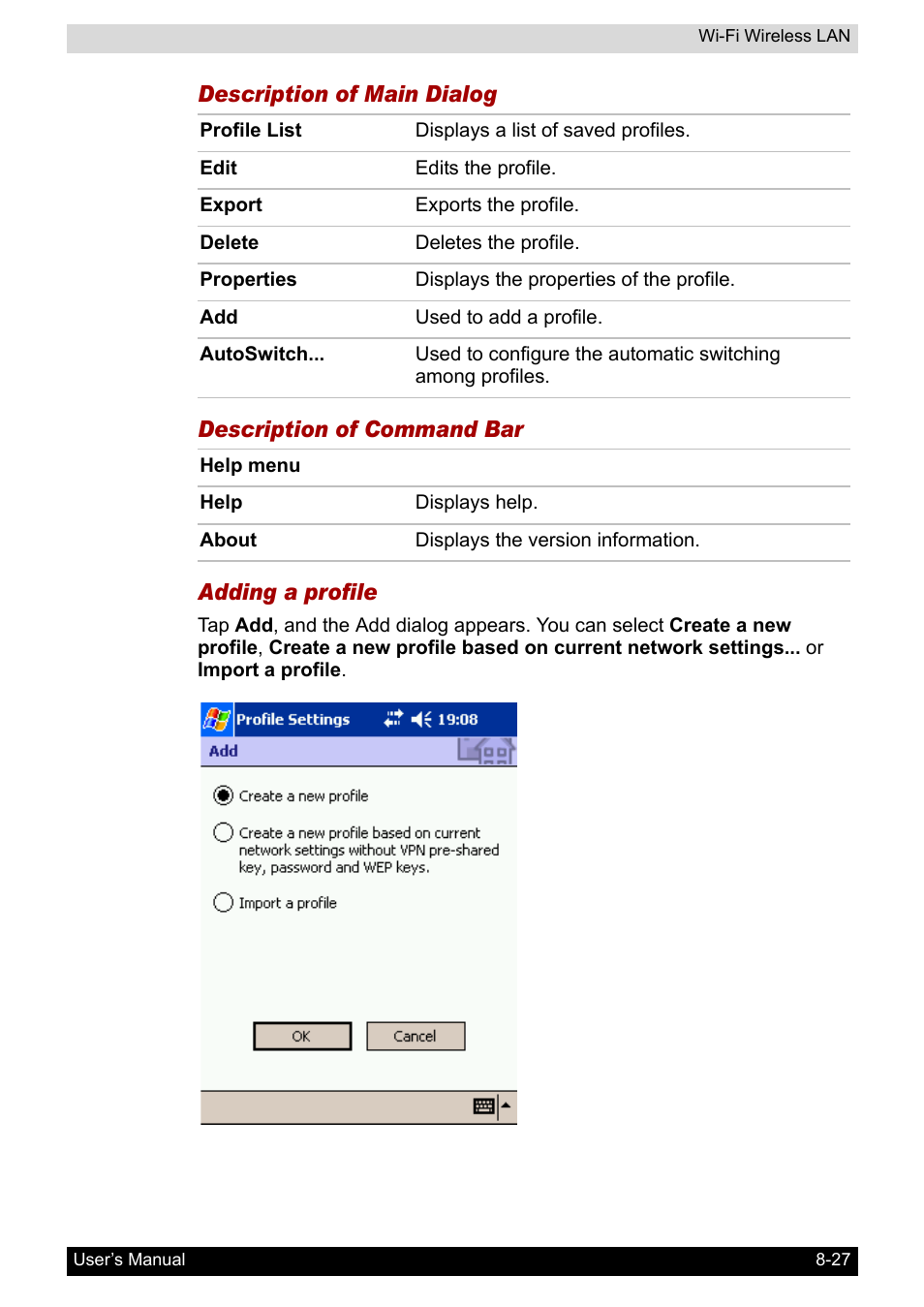 Toshiba Pocket PC e800 User Manual | Page 128 / 223