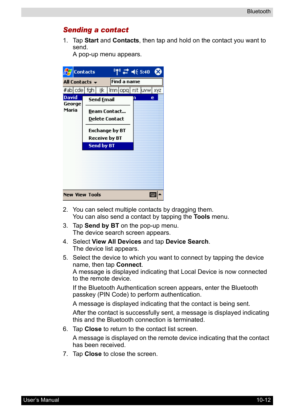 Toshiba Pocket PC e800 User Manual | Page 146 / 223