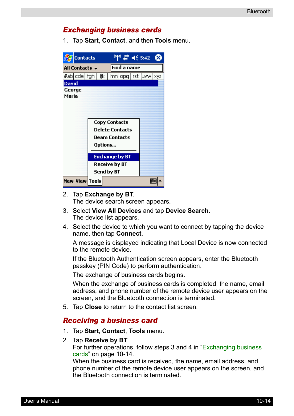 Toshiba Pocket PC e800 User Manual | Page 148 / 223