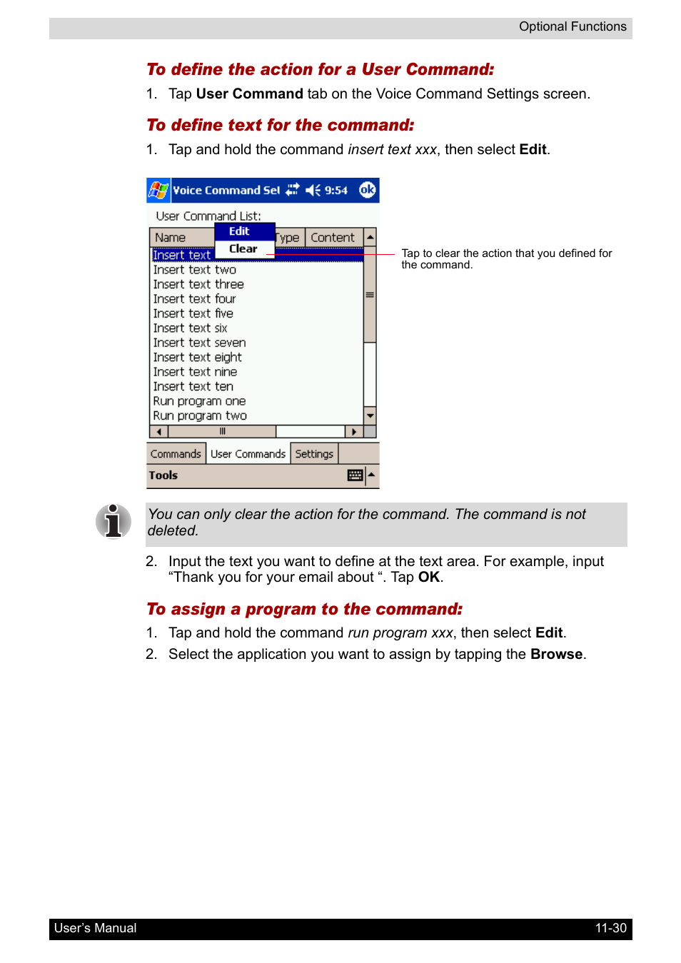 Toshiba Pocket PC e800 User Manual | Page 185 / 223