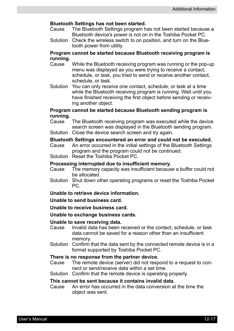 Toshiba Pocket PC e800 User Manual | Page 215 / 223