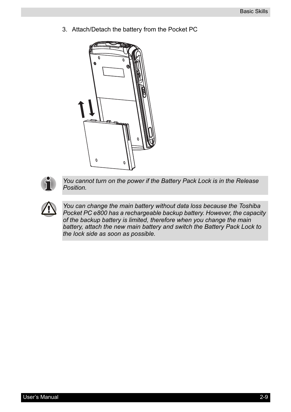 Toshiba Pocket PC e800 User Manual | Page 27 / 223