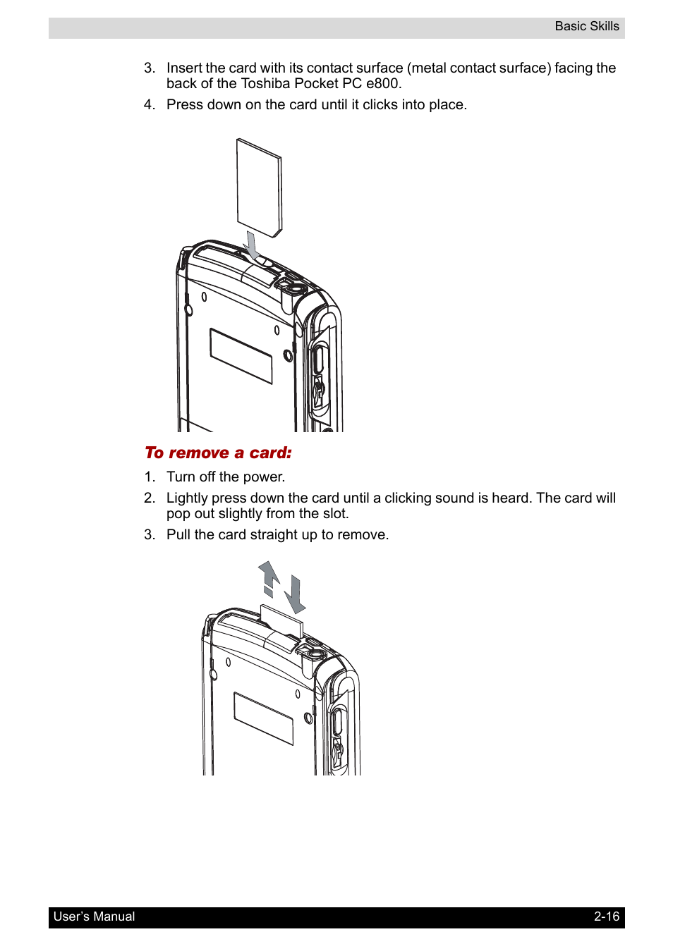 Toshiba Pocket PC e800 User Manual | Page 34 / 223