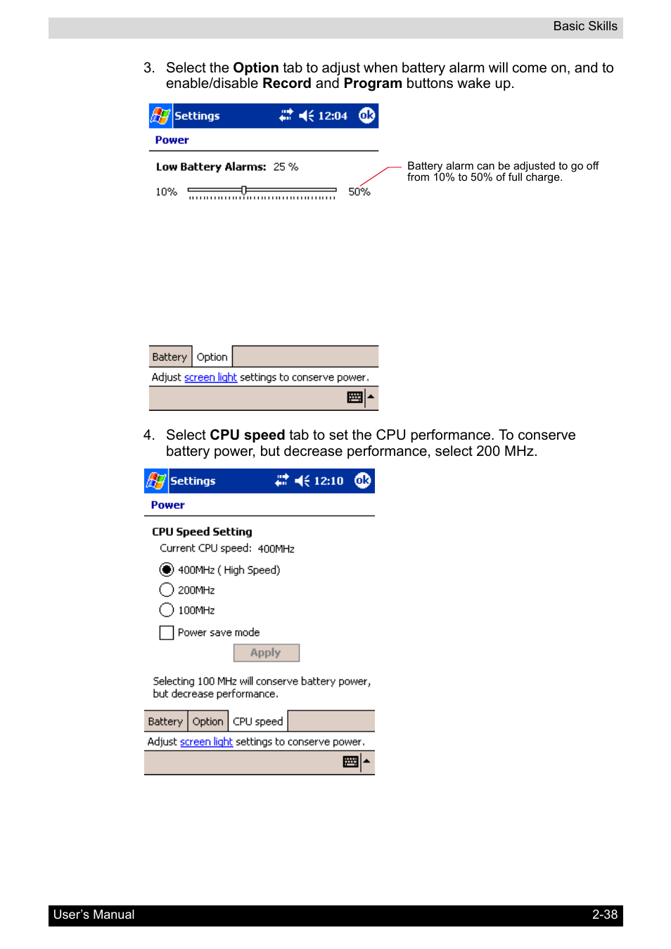 Toshiba Pocket PC e800 User Manual | Page 56 / 223