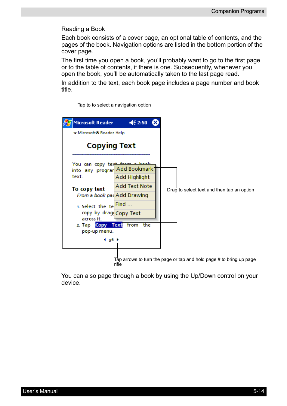 Toshiba Pocket PC e800 User Manual | Page 86 / 223