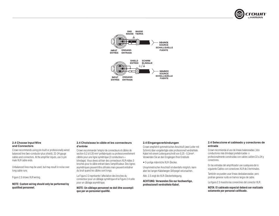 Crown Audio XTi Series User Manual | Page 9 / 48
