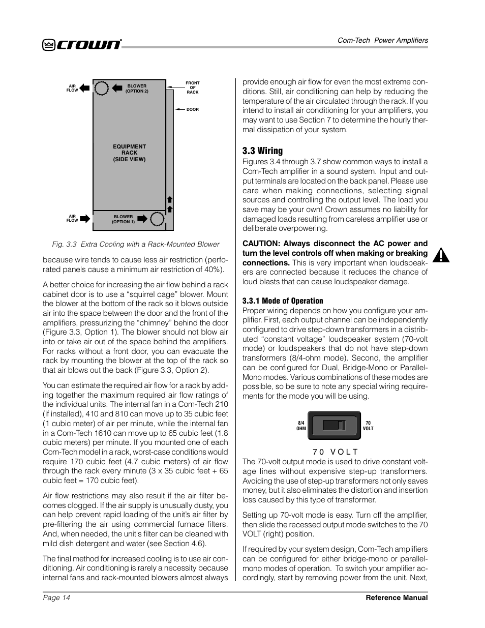 3 wiring | Crown Audio Com-Tech "10 Series" User Manual | Page 14 / 51